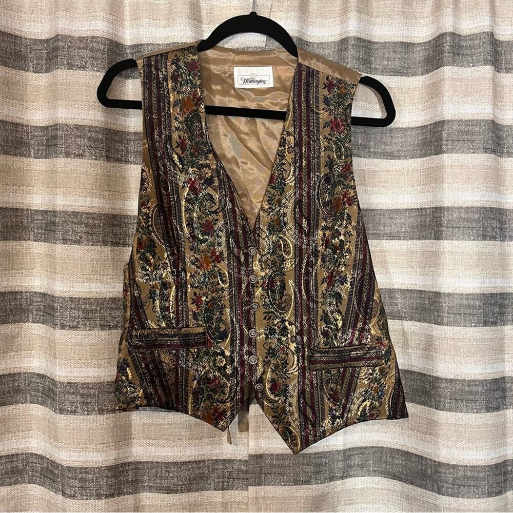 Worthington Tan Floral Vest